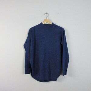 Club Monaco 100% Cashmere Pullover Sweater Womens XS Blue Long Sleeve Casual 204